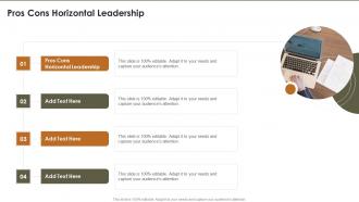 Pros Cons Horizontal Leadership In Powerpoint And Google Slides Cpb