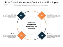 Pros cons independent contractor vs employee ppt powerpoint presentation slides shapes cpb