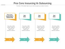 Pros cons insourcing vs outsourcing ppt powerpoint presentation file gridlines cpb