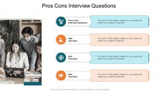 Pros Cons Interview Questions In Powerpoint And Google Slides Cpb