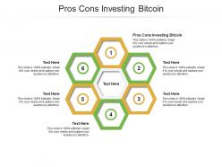 Pros cons investing bitcoin ppt powerpoint presentation icon template cpb