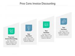 Pros cons invoice discounting ppt powerpoint presentation visual aids files cpb