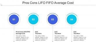 Pros Cons LIFO FIFO Average Cost Ppt Powerpoint Presentation Gallery Format Cpb