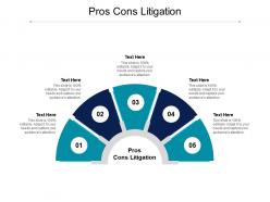 Pros cons litigation ppt powerpoint presentation pictures deck cpb