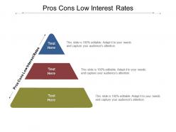 Pros cons low interest rates ppt powerpoint presentation summary display cpb