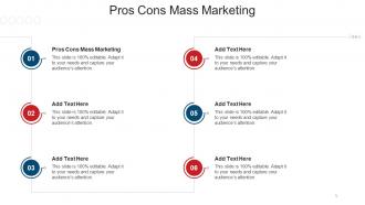 Pros Cons Mass Marketing Ppt Powerpoint Presentation Show Slideshow Cpb