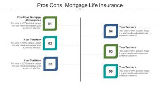 Pros cons mortgage life insurance ppt powerpoint presentation professional portrait cpb