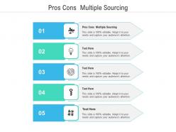 Pros cons multiple sourcing ppt powerpoint presentation outline microsoft cpb
