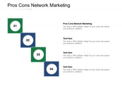 Pros cons network marketing ppt powerpoint presentation model designs download cpb