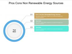 Pros cons non renewable energy sources ppt powerpoint presentation professional cpb