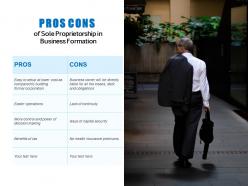 Pros cons of sole proprietorship in business formation