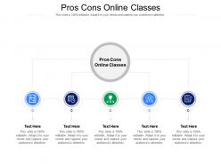 Pros cons online classes ppt presentation inspiration infographics cpb