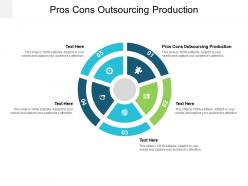 Pros cons outsourcing production ppt powerpoint presentation show background cpb