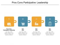 Pros cons participative leadership ppt powerpoint presentation inspiration cpb