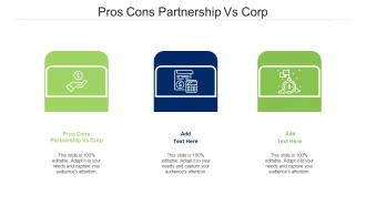 Pros Cons Partnership Vs Corp Ppt Powerpoint Presentation Background Cpb