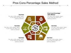 Pros cons percentage sales method ppt powerpoint presentation styles ideas cpb