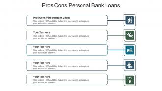 Pros cons personal bank loans ppt powerpoint presentation pictures inspiration cpb