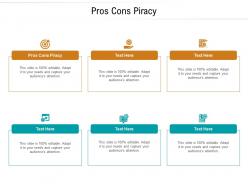 Pros cons piracy ppt powerpoint presentation icon elements cpb