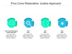 Pros cons restorative justice approach ppt powerpoint presentation model portfolio cpb