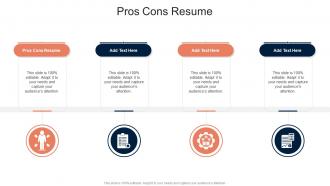 Pros Cons Resume In Powerpoint And Google Slides Cpb