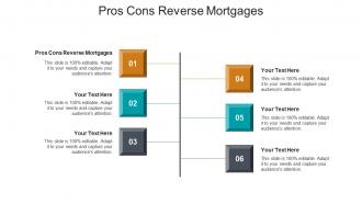 Pros cons reverse mortgages ppt powerpoint presentation inspiration diagrams cpb