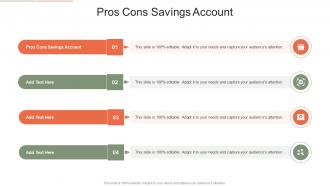 Pros Cons Savings Account In Powerpoint And Google Slides Cpb