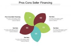 Pros cons seller financing ppt powerpoint presentation outline graphics download cpb
