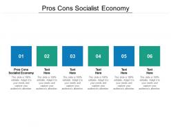 Pros cons socialist economy ppt powerpoint presentation show layouts cpb