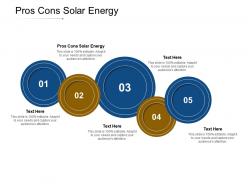 Pros cons solar energy ppt powerpoint presentation ideas diagrams cpb