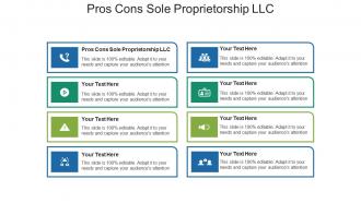 Pros cons sole proprietorship llc ppt powerpoint presentation infographics graphics tutorials cpb