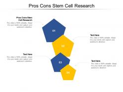 Pros cons stem cell research ppt powerpoint presentation layouts display cpb