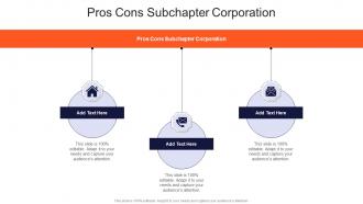 Pros Cons Subchapter Corporation In Powerpoint And Google Slides Cpb