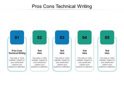 Pros cons technical writing ppt powerpoint presentation show images cpb