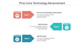 Pros Cons Technology Advancement Ppt Powerpoint Presentation Ideas Clipart Images Cpb