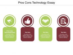 Pros cons technology essay ppt powerpoint presentation infographic slide cpb