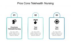 Pros cons telehealth nursing ppt powerpoint presentation inspiration gridlines cpb