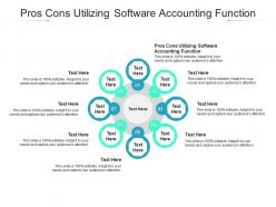 Pros cons utilizing software accounting function ppt powerpoint presentation show master cpb