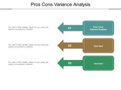 Pros cons variance analysis ppt powerpoint presentation slides portfolio cpb