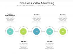 Pros cons video advertising ppt powerpoint presentation pictures brochure cpb