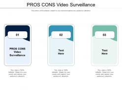 Pros cons video surveillance ppt powerpoint presentation icon cpb