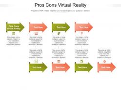 Pros cons virtual reality ppt powerpoint presentation pictures influencers cpb