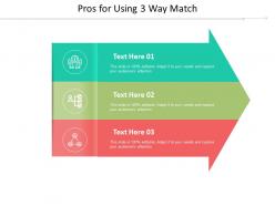 Pros for using 3 way match