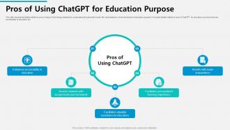 Pros of Using ChatGPT for Education Purpose ChatGPT Reshaping Education Sector ChatGPT SS