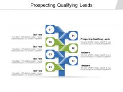 Prospecting qualifying leads ppt powerpoint presentation gallery maker cpb