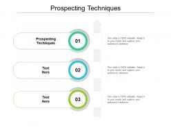 Prospecting techniques ppt powerpoint presentation outline infographics cpb