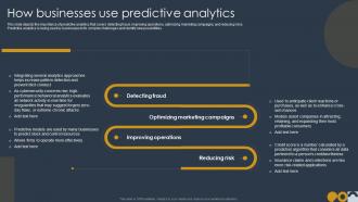 Prospective Analysis How Businesses Use Predictive Analytics Ppt Pictures