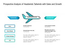 Prospective analysis of headwinds tailwinds with sales and growth