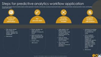Prospective Analysis Steps For Predictive Analytics Workflow Application