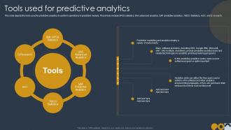 Prospective Analysis Tools Used For Predictive Analytics Ppt Powerpoint Presentation File Icon