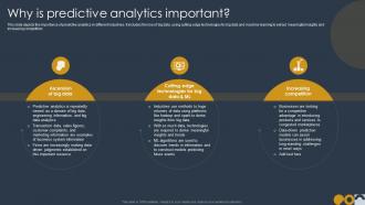 Prospective Analysis Why Is Predictive Analytics Important Ppt Powerpoint Presentation File Ideas